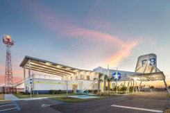 terminal exterior sunset